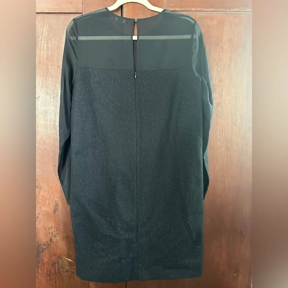 COS Black Long Sleeve Dress with Sheer Detail - Picture 6 of 13